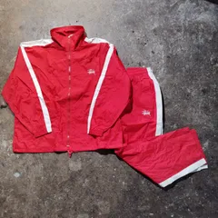 STUSSY SPORT 90's  バックロゴデザイン セットアップ 紙タグ付き レッド M ステューシースポーツのサムネイル