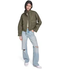 リーバイス レディース アウター ジャケット・ブルゾン プラスサイズ クロップド Levis Womens Cropped Surplus Jacket Olive オリーブのサムネイル