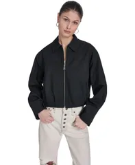 リーバイス レディース アウター ジャケット・ブルゾン Levis Womens Bubble Hem Collared Bomber Jacket Black ブラックのサムネイル
