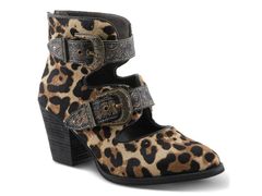 ラリティステ レディース シューズ ブーツ・レインブーツ LArtisteNotched Bootie Light BrownBlack Leopard Print ブラックのサムネイル