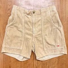 Ocean Pacific オーシャンパシフィック メンズ Mサイズ コーデュロイ ハーフパンツ ショートパンツ アウトドア マリンスポーツ ベージュ 刺繍ロゴ 日本製のサムネイル