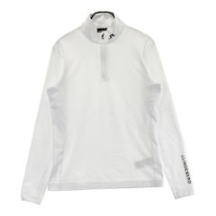 サイズ：S J.LINDEBERG ジェイリンドバーグ ハーフジップ 裏起毛 長袖Tシャツ ホワイト系 [240101746581] ゴルフウェア メンズ ストスト