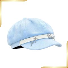 [신품] [RUNQIU] 팔각 베레모 고딕 레이디스 하라주쿠계 Jk 모자 모자 고양이 귀 디자인 귀여운 천사계 쿠마 서브컬 일본계 Y2K 지뢰계 세련된 선물 춘추 겨울 (JP, 숫자 사이즈, 56.0 cm, 58