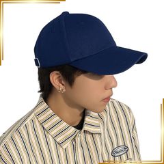 [신품] [Capprecier] 캡 맨즈 큰 사이즈 모자 여성 무지 60-65cm 조정 가능 면 100% 코튼 능직 표준 실루엣 고리 약 8cm 남녀 겸용 심플 (JP, 알파벳, L, 다크 블루) 1