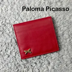 【未使用】Paloma Picasso パロマピカソ 二つ折り財布 レザー レッド 赤 X金具のサムネイル