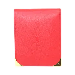 【Yves Saint Laurent/イヴ・サンローラン】　二つ折り財布　レッド　赤　レディース　小銭入れありのサムネイル