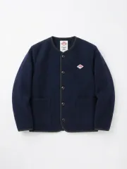 ダントン ネイビー フリース ノーカラー ジャケット 36のサムネイル