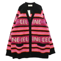CELINE セリーヌ 2AC91579S Ski Jacquard Wool Knit Cardigan スキー ジャガード ウール ニット カーディガン マルチカラー系 M【新古品】【未使用】【中古】のサムネイル
