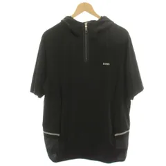 ヒューゴボス HUGO BOSS Swoody Hoodie ジャケット シャツ 半袖 ハーフジップ ナイロン フード 切替 XL 黒 ブラック 10243492 /HNのサムネイル