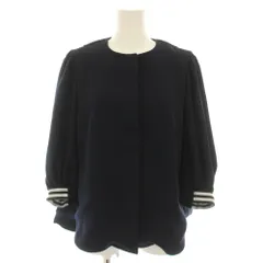ボーダーズアットバルコニー BORDERS at BALCONY バルーンスリーブストップ BALLON SLEEVES TOP シャツ ブラウス 長袖 ボーダー柄 36 紺 ネイビー 白 ホワイト BD1911-3C-01 /YT ▲Hのサムネイル