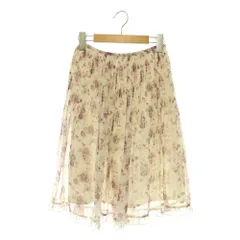 レストローズ L'EST ROSE シフォンプリーツスカート ロング ラメ 花柄 M パープル /MY ■OS ■MAのサムネイル