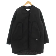 ワイルドシングス WILDTHINGS QUILTED NO COLLAR COAT FIELD JACKET キルティング ノーカラージャケット 中綿 コート F 黒 ブラック WTW20105S /☆Gのサムネイル