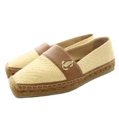ジミーチュウ JIMMY CHOO Dru エスパドリーユ スリッポン スクエアトゥ ラフィア 35 ベージュ /KUのサムネイル