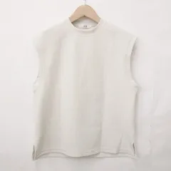 ジュンレッド JUNRed カットソー ベスト プルオーバー 丸首 ワッフル ベージュＬのサムネイル