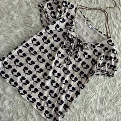 KLEIN PLUS さくらんぼ柄Tシャツ くすみピンク 38 可愛い 総柄のサムネイル