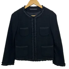 green label relaxing(グリーンレーベルリラクシング) ジャケット サイズ38 M レディース 黒 春・秋物/長袖/ラメ/フリルのサムネイル