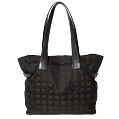 極美品 CHANEL シャネル ニュートラベルライン トートバッグ  ハンドバッグ 9番台 ココマーク ジャガード ナイロン ブラウン 中古 4a005782のサムネイル