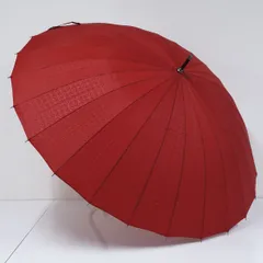 mabu マブ 傘 USED超美品 江戸 「紅×七宝」 赤 和風 レトロ 男女兼用 24本骨 多間 グラス骨 和装 和柄 着物 60cm A1408のサムネイル