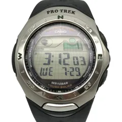 CASIO PROTREK 腕時計 メンズ デジタル タフソーラー オートライト トレッキング シルバー/ブラック PRS-200-1JF 中古 T1のサムネイル