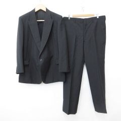 エンポリオアルマーニ リブニット ジョガーパンツ ウール 48 黒 ブラック エンポリオアルマーニ EMPORIO ARMANI リブニット ジョガーパンツ