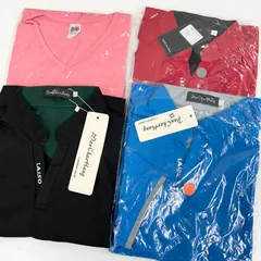 未開封含む【衣類まとめ売り4点セット】PanChaoHang LAJSO PHOENIX BROTHERS ポロシャツ Vネック シャツ 半袖 トップス 赤 青 ピンク 黒 サイズL/XL タグ付きのサムネイル