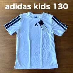 未使用 アディダス adidas キッズ Tシャツ ホワイト 白 130cm 半袖 男の子 女の子 スポーツ ティーシャツのサムネイル