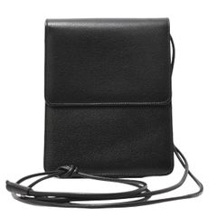 The Row Women's Belt Pouch Shoulder Bag Crossbody Bag Leather Black (Pre-owned)