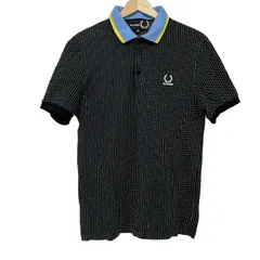 RAF SIMONS(ラフシモンズ) 半袖ポロシャツ サイズ40 M メンズ美品  - 黒×白×マルチ ドット柄のサムネイル
