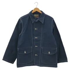 【中古】Buzz Rickson's AVIATION ASSOCIATES JUNGLE CLOTH WARKING JACKET サイズ38 BR14873 ネイビー ▲ボタン2つ欠品 替えボタン1つあり バズリクソンズ[17]のサムネイル
