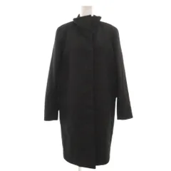 ユニクロ UNIQLO ロングコート L 黒 ブラック ウール カシミヤ混 ハイネック /BJ ■ECF007のサムネイル