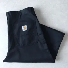 ■古着 Carhartt WIP カーハート SIMPLE PANT ワークパンツ ワイドシルエット 黒 ブラック 17年製 コットンツイル地 デッドストックコンディション W38L32【WL6606】のサムネイル