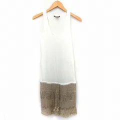 トラッゾドンナ Torrazzo Donna ワンピース 膝丈 ノースリーブ シンプル 透け感 ホワイト /ST60のサムネイル