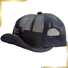 [신품] Post To Be Tag Duspo Cap 앰파이어 모자 짧은 고리 모자 와이어들어가 빅 사이즈 블랙 올 메쉬 0