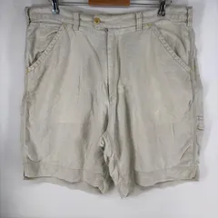 古着 ノーティカ NAUTICA パンツ ジップフライ ワンポイントロゴ ショーツ ペインター リネンパンツ 半ズボン 38  ベージュ系 メンズのサムネイル