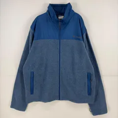 古着 コロンビア Columbia ジャケット フルジップ ワンポイント ロゴ 刺繍 大きいサイズ フリース XL  ブルー系 メンズのサムネイル
