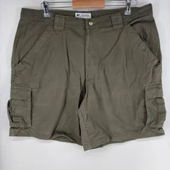古着 コロンビア Columbia パンツ カーゴ ジップフライ ショーツ ハーフパンツ ワンポイントロゴ w40  ブラウン系 メンズのサムネイル