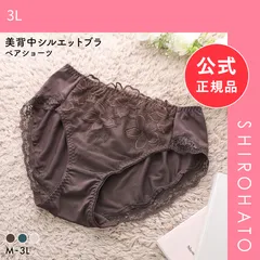 【メール便】【新品】キレイ工房 美背中シルエットブラ ペアショーツ ノーマル ショーツ 花柄刺繍 大きいサイズ KireiKoubou(3L)のサムネイル