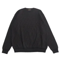 ■美品■FENDI フェンディ ヴィンテージ UOMO ニット サイズ52 FF ズッカ セーター ブランド古着【中古】20260729/RB0286のサムネイル