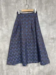 AG by aquagirl エージーバイアクアガール ボリューム 幾何学模様 ロング スカート size36/S/茶 青 ■■ レディースのサムネイル