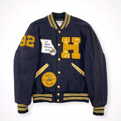 ジービースポーツ ハーバード大学 メルトン レザースリーブ カレッジ L