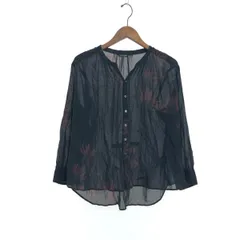 Pas de calais パドカレ キュプラボイル チョコレートコスモスプリント　ブラウス サイズ:36 シアー    ブラック レディース / 240001216690のサムネイル