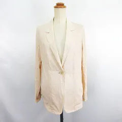 アンクライン ANNE KLEIN ジャケット ブレザー テーラード 長袖 シングル 裏地無し 1B シアー 9 ライトオレンジ ※EKMのサムネイル