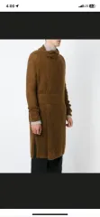 RICK OWENS リックオウエンス 15fw モヘア ウール カーディガン ロング丈 マスタード 新品のサムネイル