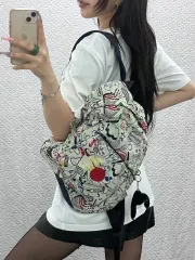 キプリング レア ヴィンテージ Y2K レトロ Kitsch ペインティング バックパック C13490のサムネイル