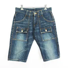 メンズメルローズ MEN'S MELROSE ショートパンツ ボトムス デニム ワークパンツ 2 インディゴ ※EKMのサムネイル
