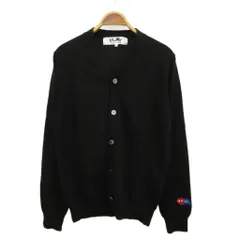 プレイコムデギャルソン PLAY COMME des GARCONS × インベーダー Invader カーディガン ウール M 黒 ブラック Vネック 長袖 ワッペン AZ-N088 /PP ■GY18のサムネイル