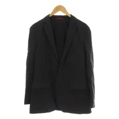 ヒューゴボス HUGO BOSS ナイロンジャケット 上着 FR 46 黒 ブラック 無地 シングルブレスト 長袖 /LP ■GY18のサムネイル