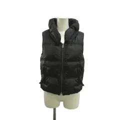 バーバリーブルーレーベル BURBERRY BLUE LABEL ダウンベスト 上着 38 黒 ブラック 無地 チェック柄 ハイネック ノースリーブ アウター E1F05-459-09 /YU ■GY18のサムネイル