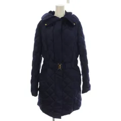 アクアスキュータム AQUASCUTUM ダウンコート 紺色 ネイビー キルティング フード 長袖 /LP ■GY06のサムネイル