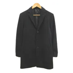コムサイズム COMME CA ISM チェスターコート 上着 S 黒 ブラック 無地 長袖 シングルブレスト アウター /YU ■GY73のサムネイル
